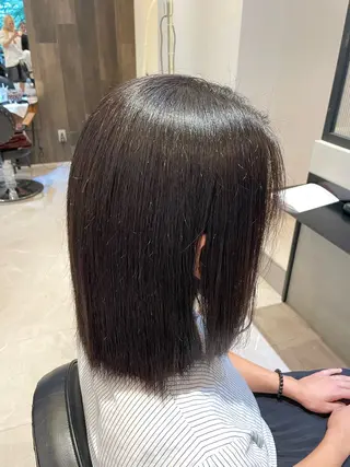 ミディアム カラー オリーブカラー🫒/ ハッシュカット/みゆのヘアスタイル