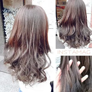 ミディアム セミロング カラー ロング ヘアアレンジ 嶋田 ゆきのヘアスタイル