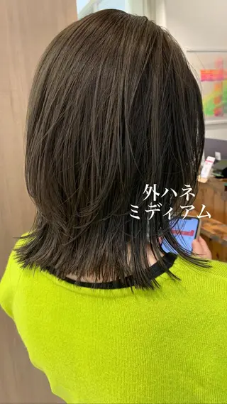 ミディアム カラー 似合わせカラー/艶 髪質改善/ヨシザキのヘアスタイル