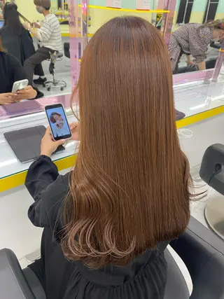 ロング カラー ヘアアレンジ 🐩推し活🐩 FUTABA🍒のヘアスタイル