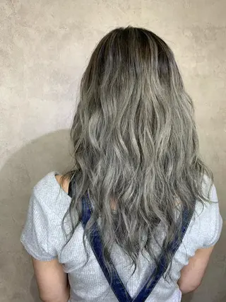 セミロング 西村 雄二/エクステのヘアスタイル