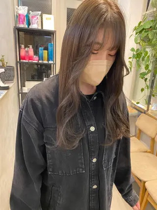 ロング カラー 縮毛/ベージュカラー Mariamu🫧のヘアスタイル