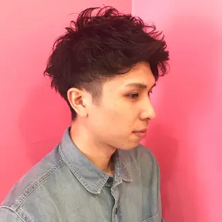 ショート パーマ メンズ Vir by browのヘアスタイル