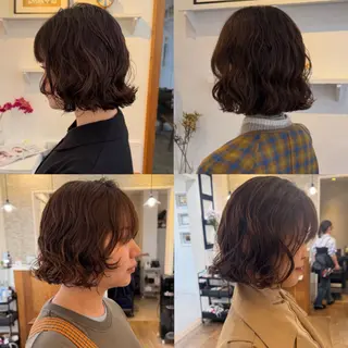 ショート カラー パーマ ヘアアレンジ 髪質改善ストレート✨ パーマヘア✨YUKIのヘアスタイル