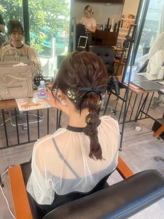 セミロング カラー ヘアアレンジ ・˚✧すずね˚✧* lucia(ルチア)のマツエク・マツパデザイン