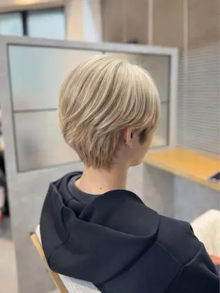 ショート カラー メンズ 似合わせ/ブリーチ/ 透明感/sanamiのヘアスタイル