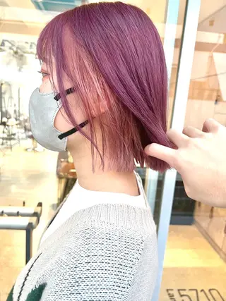 ミディアム カラー ヘアアレンジ 🌈インナーカラー ‘ショウマ’🌈のヘアスタイル