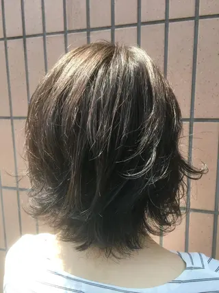 ショート パーマ 【白髪ぼかし】 矢内　夏輝のヘアスタイル