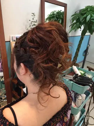 ショート ミディアム セミロング ロング カラー パーマ ヘアアレンジ メンズ 早朝✨ヘアセット 着付け/清水玲歌のヘアスタイル