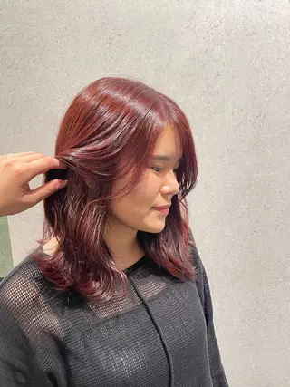 ミディアム カラー Lafith 大分／ ヨッシーのヘアスタイル