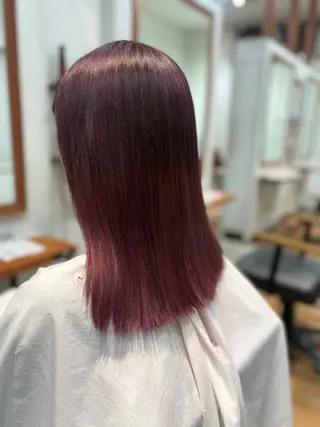 セミロング カラー . YÜZÜのヘアスタイル