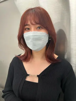 ミディアム 韓国風🤍 イワサキ　リコ🍒のヘアスタイル