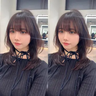 ミディアム カラー ✨髪質改善特化✨副 店長椎葉信乃介のヘアスタイル