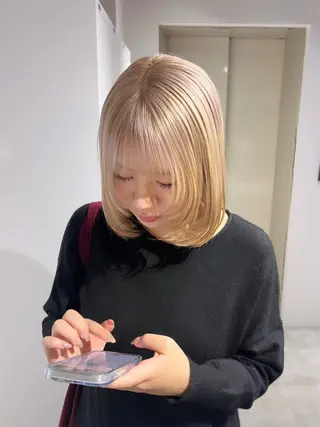ショート カラー ハイトーン/ボブ 🎀sonokaのヘアスタイル