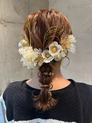セミロング ヘアアレンジ 🎀ヘアセット/艶髪 /はやしほのか🎀のヘアスタイル