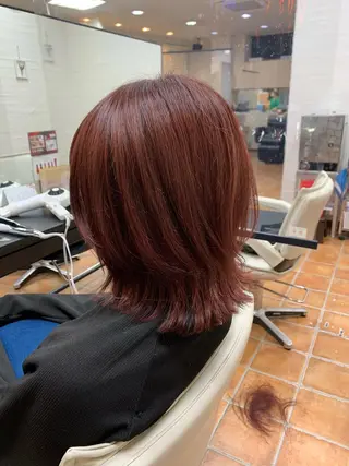 ミディアム カラー フリーランス理美容師 いさかのヘアスタイル