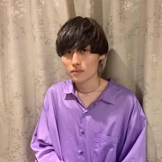 カラー メンズ 韓国風🇰🇷うる艶 レイヤー/海青🫧のヘアスタイル