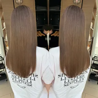 セミロング バレイヤージュ ボブ🌈ナツヤのヘアスタイル