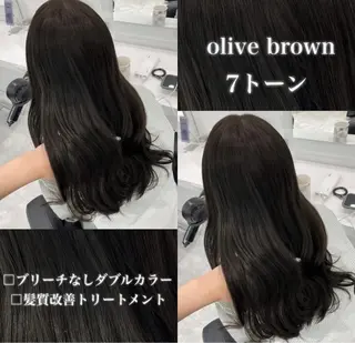 カラー 🤍ブリーチなし ブラウンhimi🤍のヘアスタイル