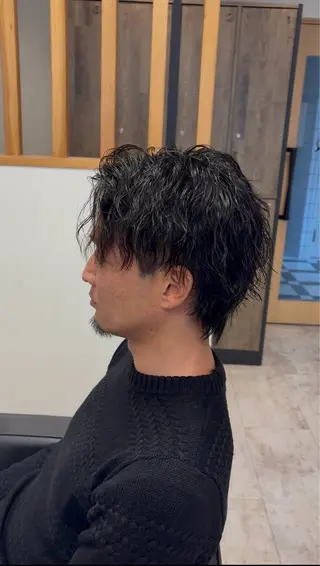 ショート パーマ メンズ メンズサロン リョウタのヘアスタイル