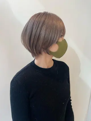 ショート カラー 韓国レイヤーカット/ ダブルカラーのヘアスタイル