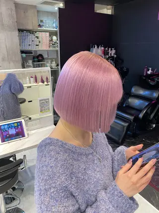ショート カラー ヘアアレンジ 🩶【推しハイトーン 】yuzu🩶のヘアスタイル