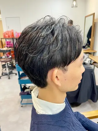 ショート パーマ メンズ 話題の技術✨lore 店長タカハシ　ケントのヘアスタイル