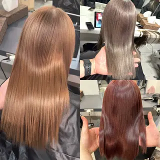 セミロング バレイヤージュ ボブ🌈ナツヤのヘアスタイル