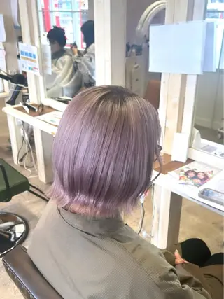 カラー 横山ダブルカラー ハイライト透明感カラのヘアスタイル