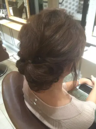 セミロング ロング カラー パーマ ヘアアレンジ 【白髪ぼかし 専門GBG】自由が丘のヘアスタイル