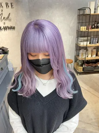 ロング Cielro/ダブル カラー/西田咲希のヘアスタイル