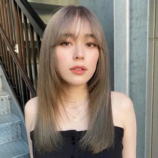 セミロング カラー ハッシュカット/艶感 カラー/ユウキ✨のヘアスタイル