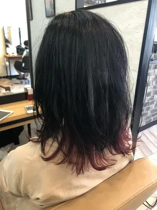 ミディアム カラー 和田 真弥のヘアスタイル