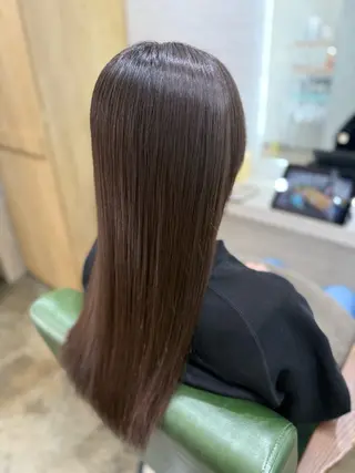 ロング 縮毛矯正/ /関内/あべももこのヘアスタイル