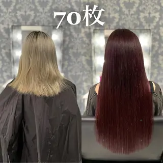 ロング KOSEI シールエクステのヘアスタイル