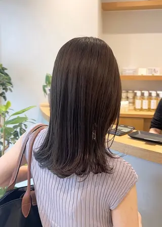 セミロング パーマ 山口 陸のヘアスタイル
