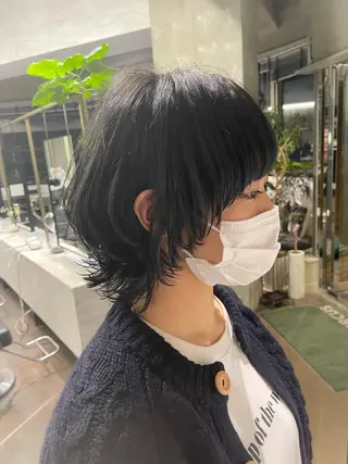 ショート レイヤー特化/小顔顔 周り/セノ/表参道のヘアスタイル