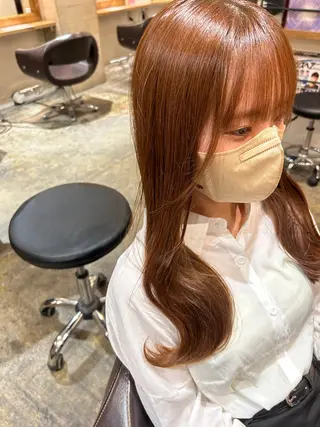 ロング カラー レイヤーカット/ 縮毛矯正🇰🇷早坂のヘアスタイル