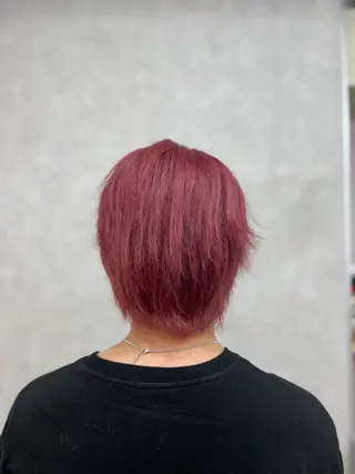ショート カラー メンズ ぴんく髪の美容師🎀 🖤ゆうなのヘアスタイル