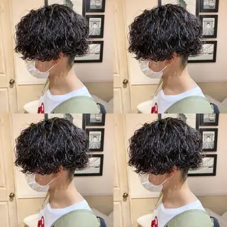 ショート パーマ メンズ ご予約 宜しくお願いします！のヘアスタイル