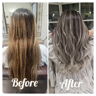 ロング cherie所属・バレイヤージュ/ ハイライト/大内格のヘアスタイル