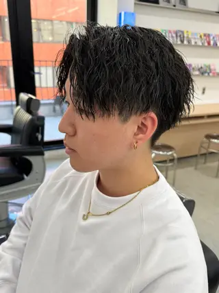 ショート カラー パーマ ヘアアレンジ メンズ 亀井隆汰/メンズ専門 パーマ特化美容師のヘアスタイル