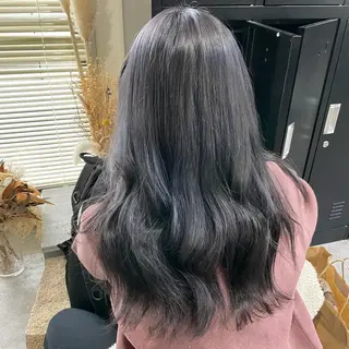 ミディアム カラー パーマ ヘアアレンジ メンズ キッズ ネイル マツエク・マツパ 切りっぱなしヘアボブ ミディアムヘアRYOのヘアスタイル