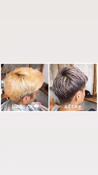 カラー メンズ 中村 優志のヘアスタイル