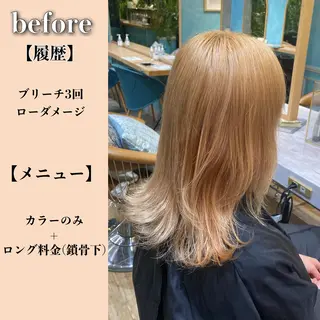 ミディアム カラー 🌈ブリーチ特化🌈 MINATOのヘアスタイル
