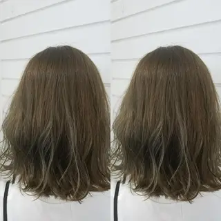 ミディアム 今中 小百合のヘアスタイル