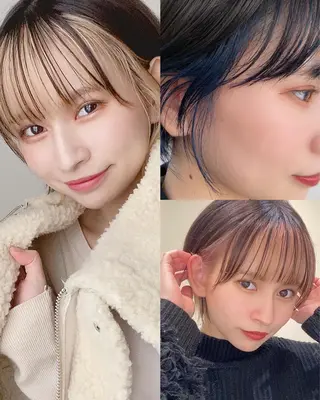 ミディアム カラー インナーカラー/レイ ヤーカット♡/マキシのヘアスタイル