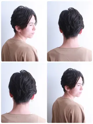 メンズ メンズパーマレイヤー 西山賢志のヘアスタイル