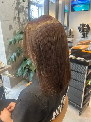 ミディアム カラー パーマ うしだ かおるのヘアスタイル
