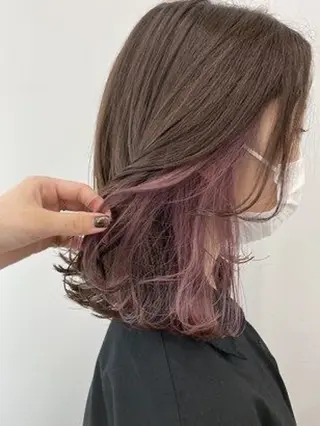 セミロング カラー ヘアアレンジ 暖色💖ツヤ髪💖 masae🌼のヘアスタイル